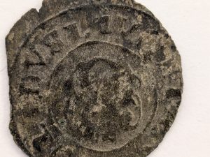 Queen Christina Sweden 1 solidus copper coin