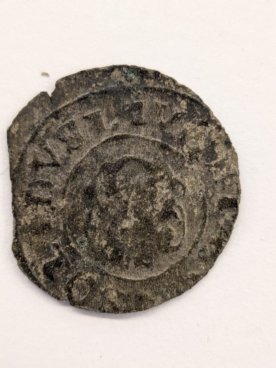 Queen Christina Sweden 1 solidus copper coin
